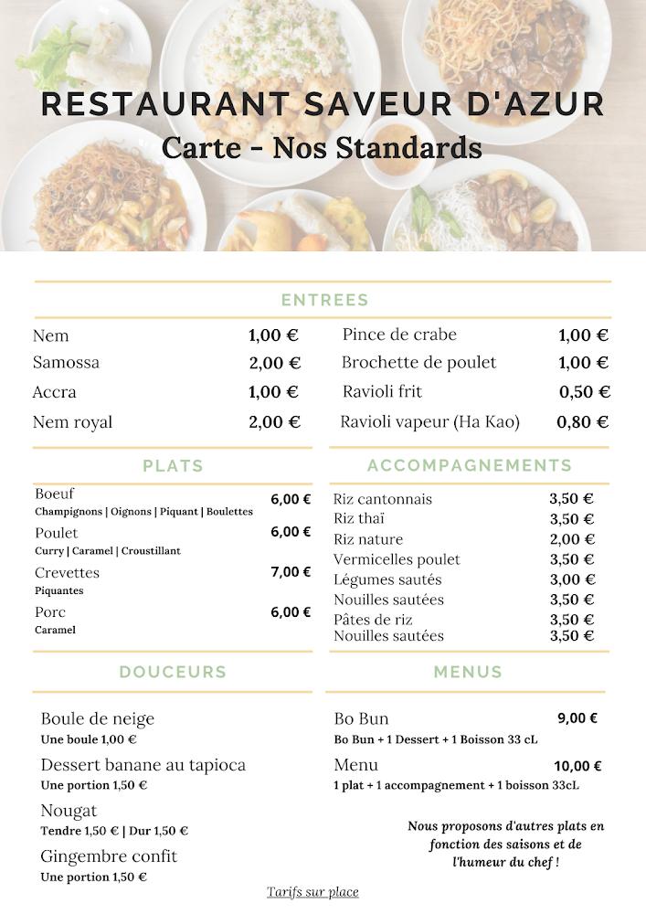 Saveur d'Azur - Menu Image 1